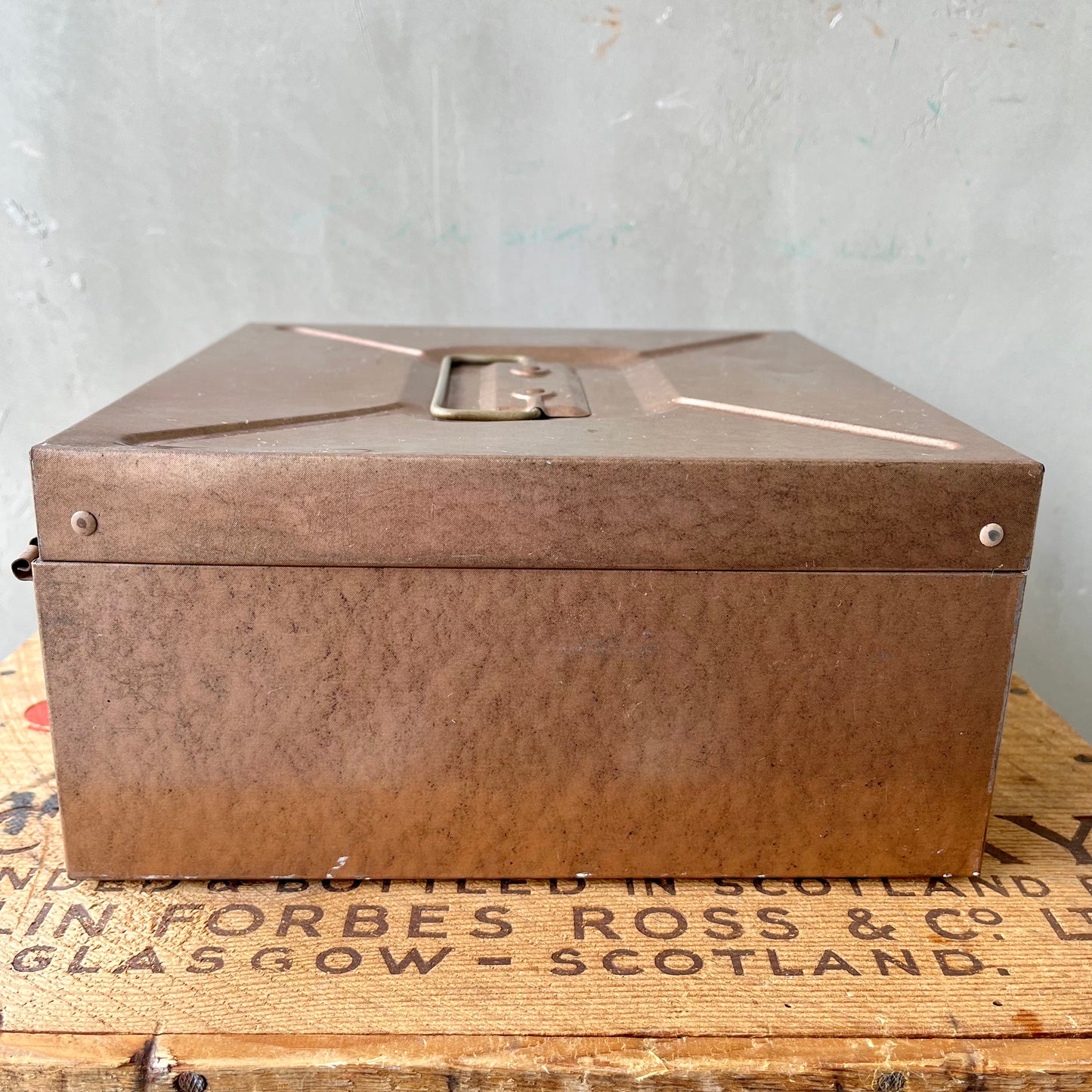【USA vintage】Litho Metal Products Co. FILE-A-WAY File Box