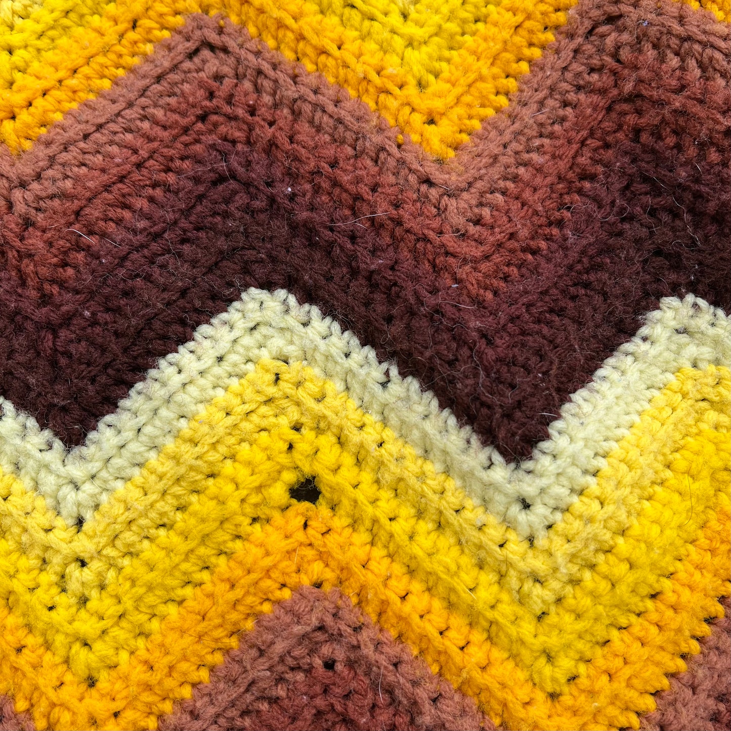 【USA vintage】granny blanket yellow × brown