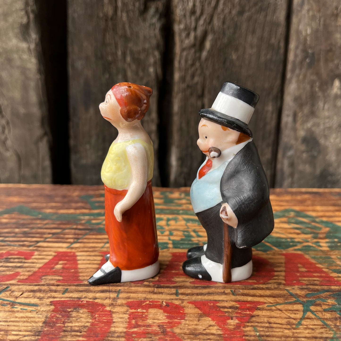 【50s USA vintage】Maggie & Jiggs Salt and Pepper