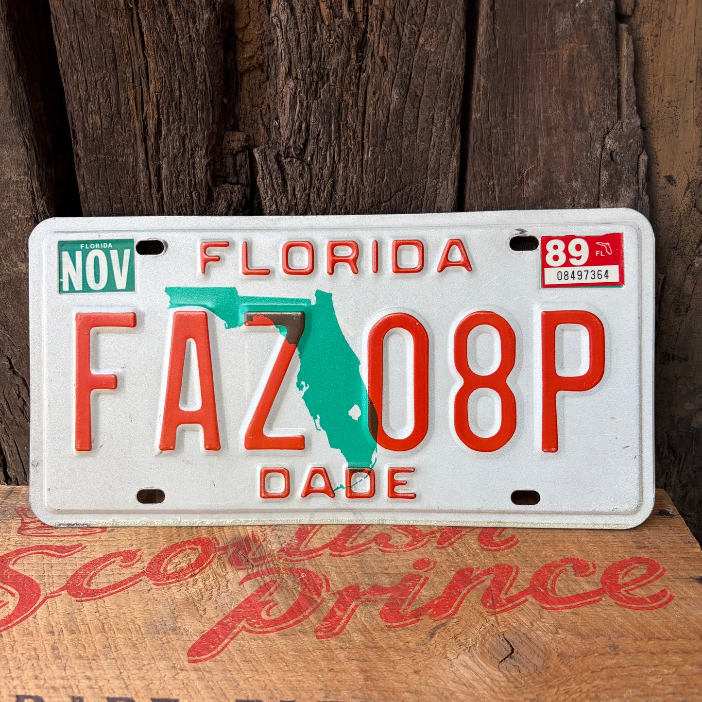 【USA vintage】1980 Florida Number Plate