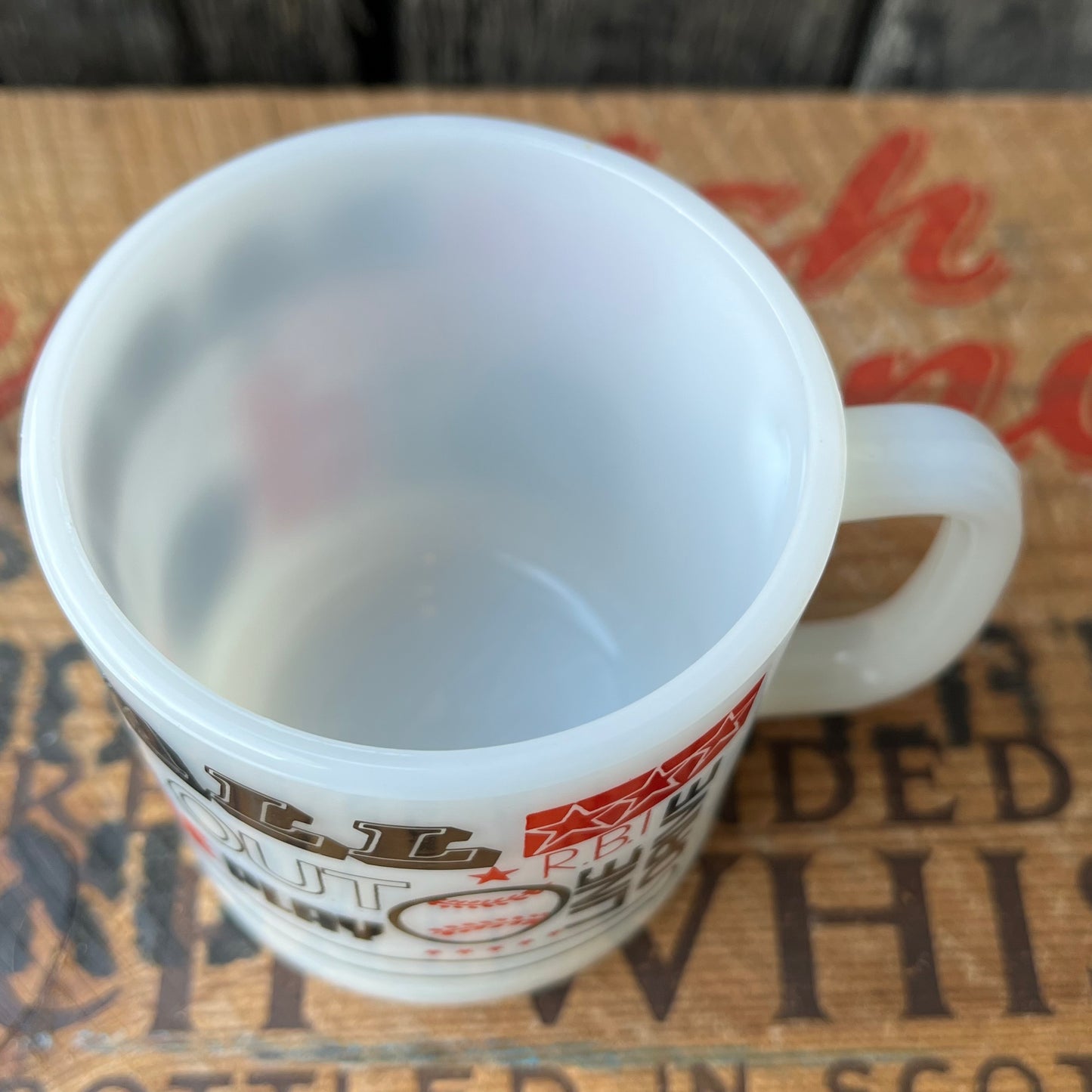 【USA vintage】Glasbake Baseball Mug Cup