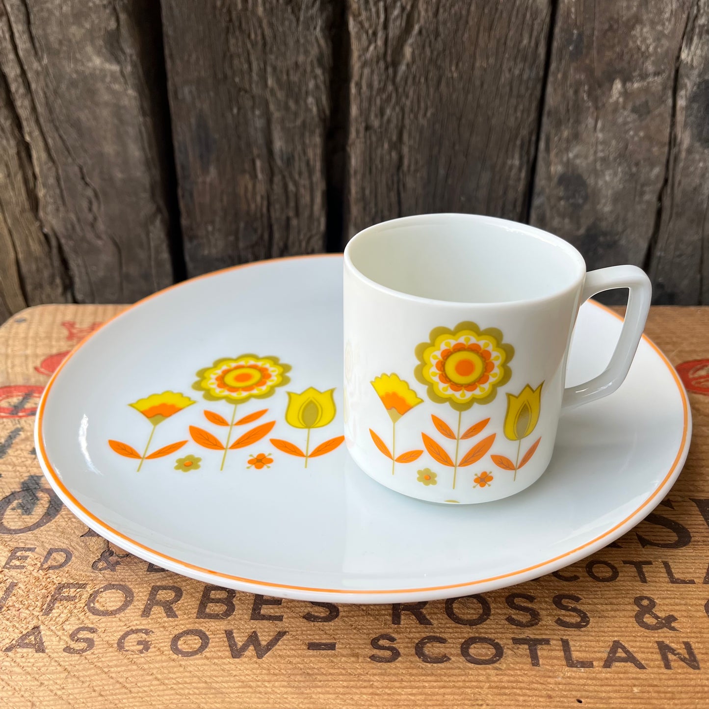 【USA vintage】A Price IMPORT JAPAN Cup & Snack Plate