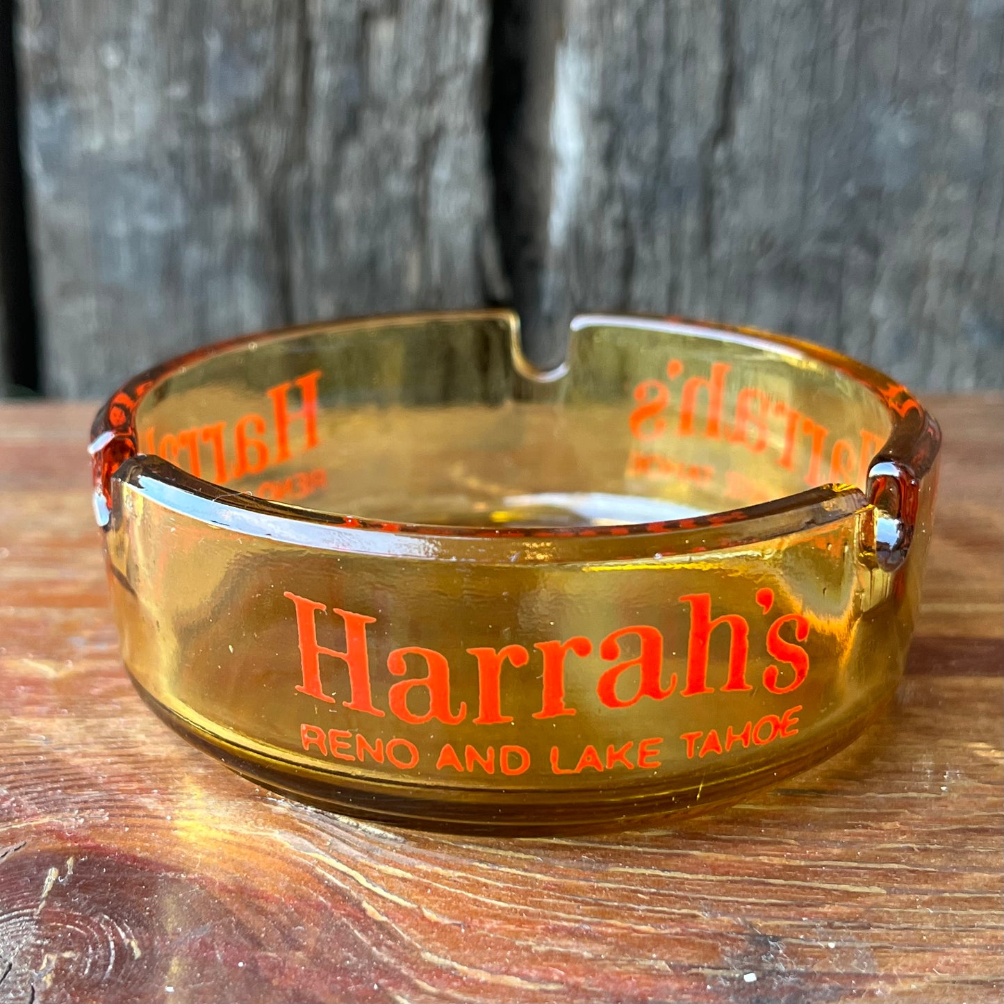 【USA vintage】Harrah’s Casino Ashtray （Amber）
