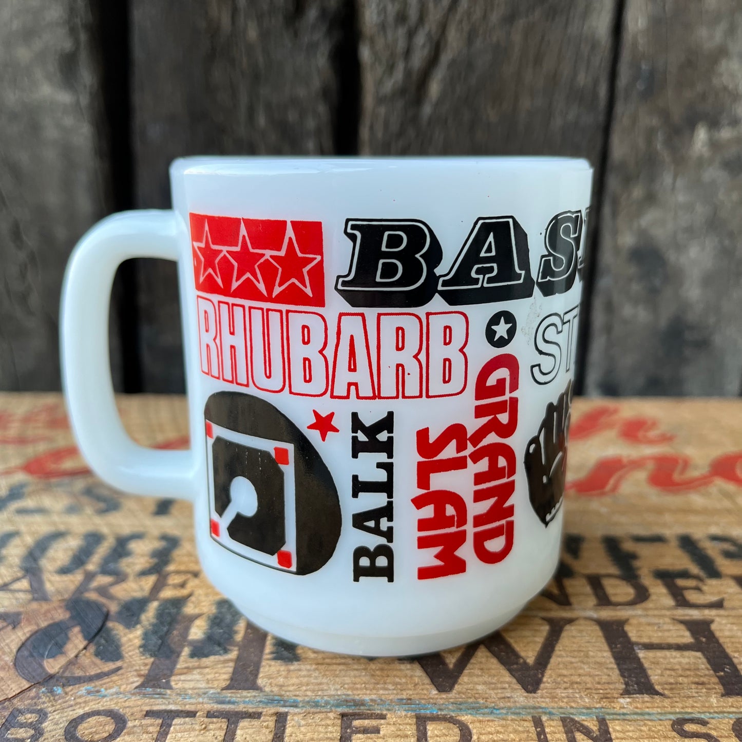 【USA vintage】Glasbake Baseball Mug Cup