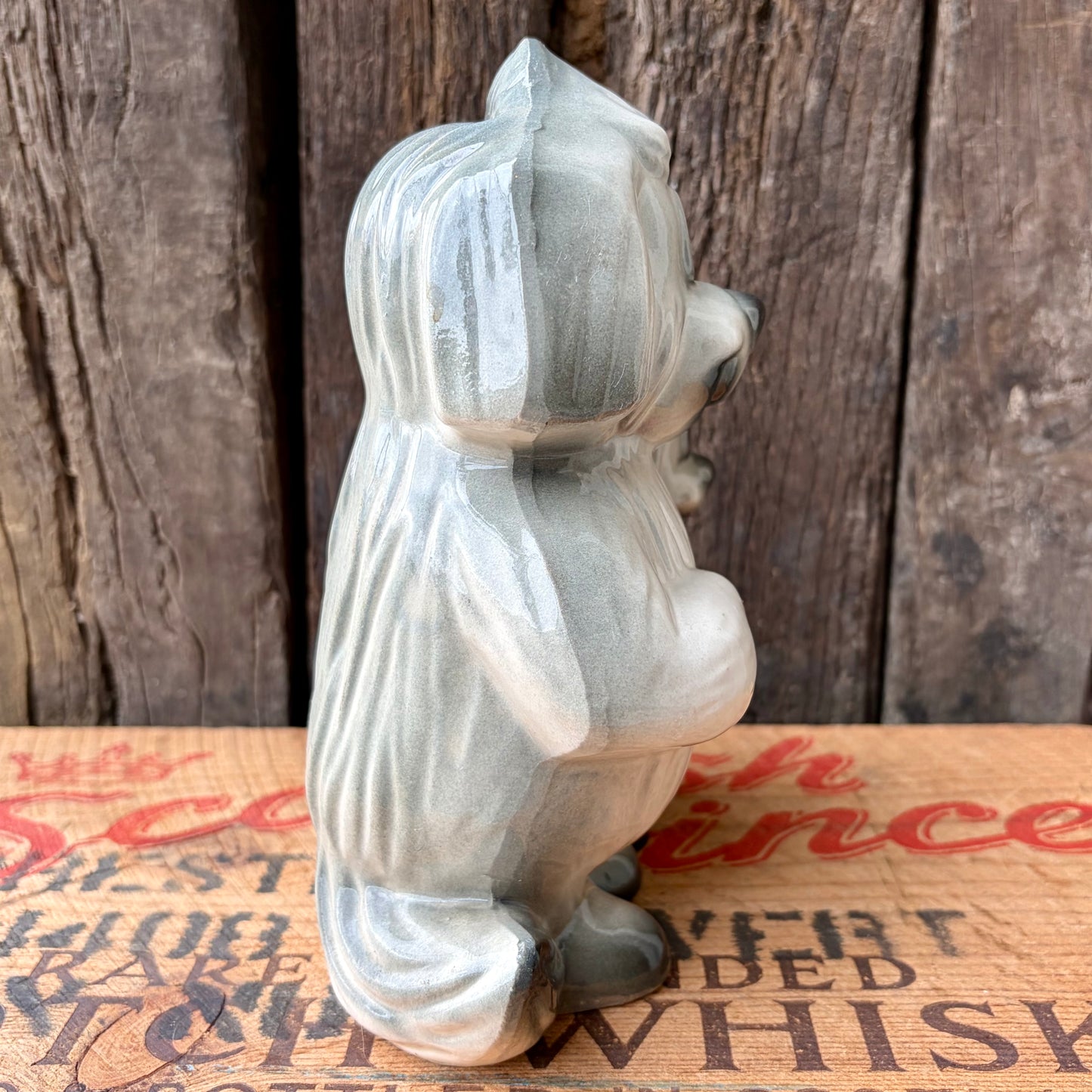 【1960s USA Vintage】Ceramic Bank FORD Advertising Shaggy Dog