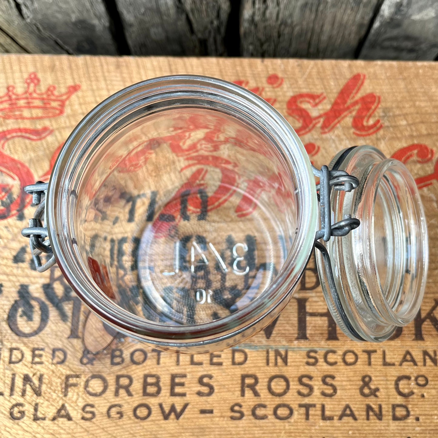 【French vintage】Triomphe Glass Canister