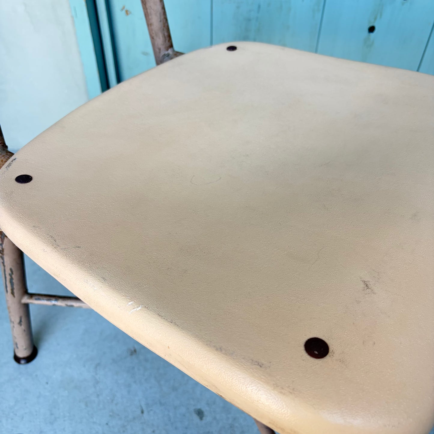 【USA vintage】60-70’s School Chair Ivory ②