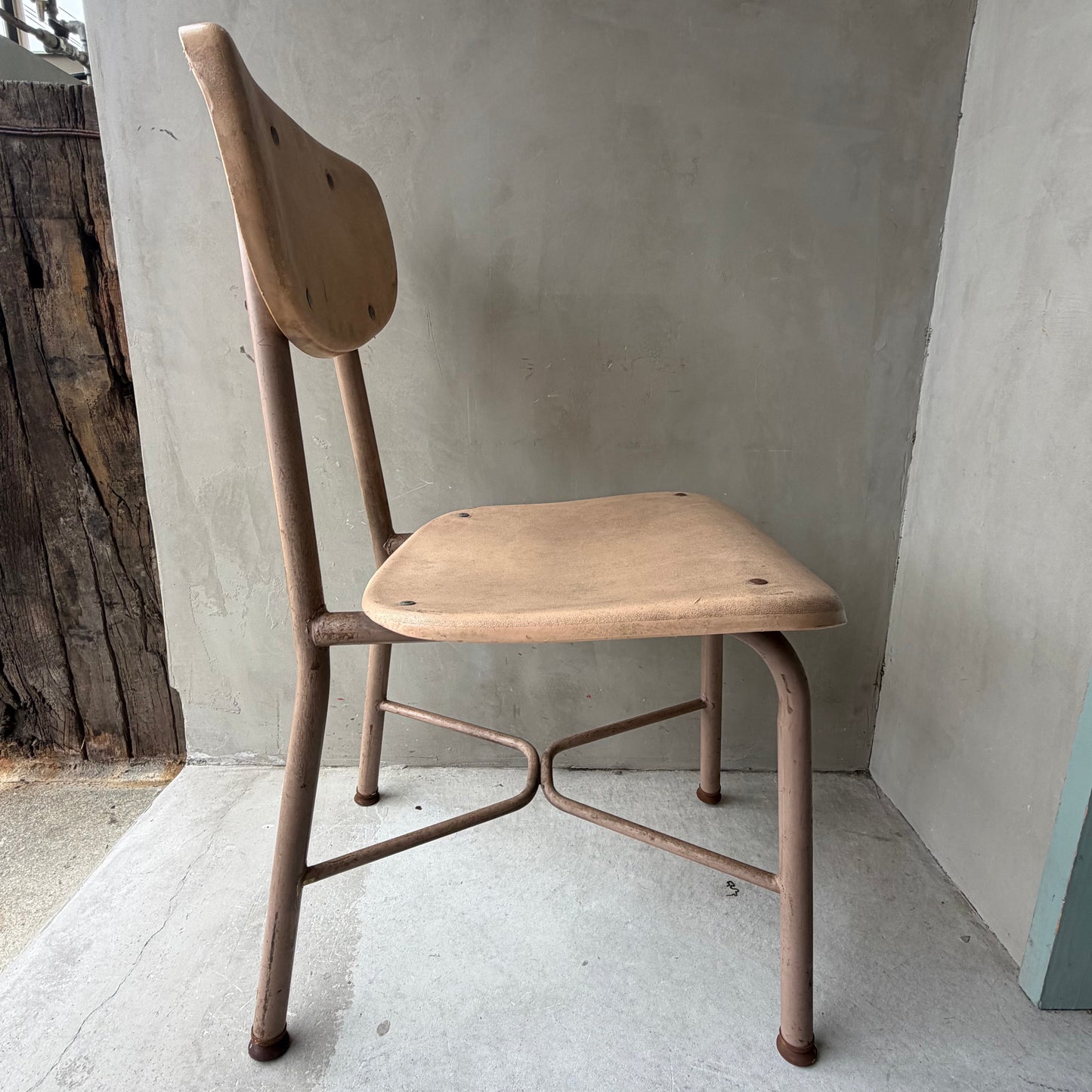 【USA vintage】60-70’s School Chair Ivory