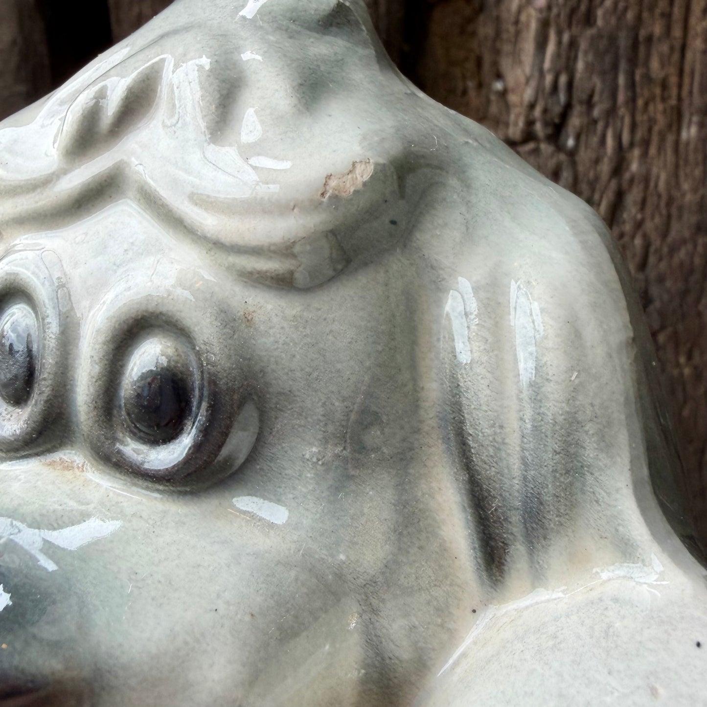 【1960s USA Vintage】Ceramic Bank FORD Advertising Shaggy Dog