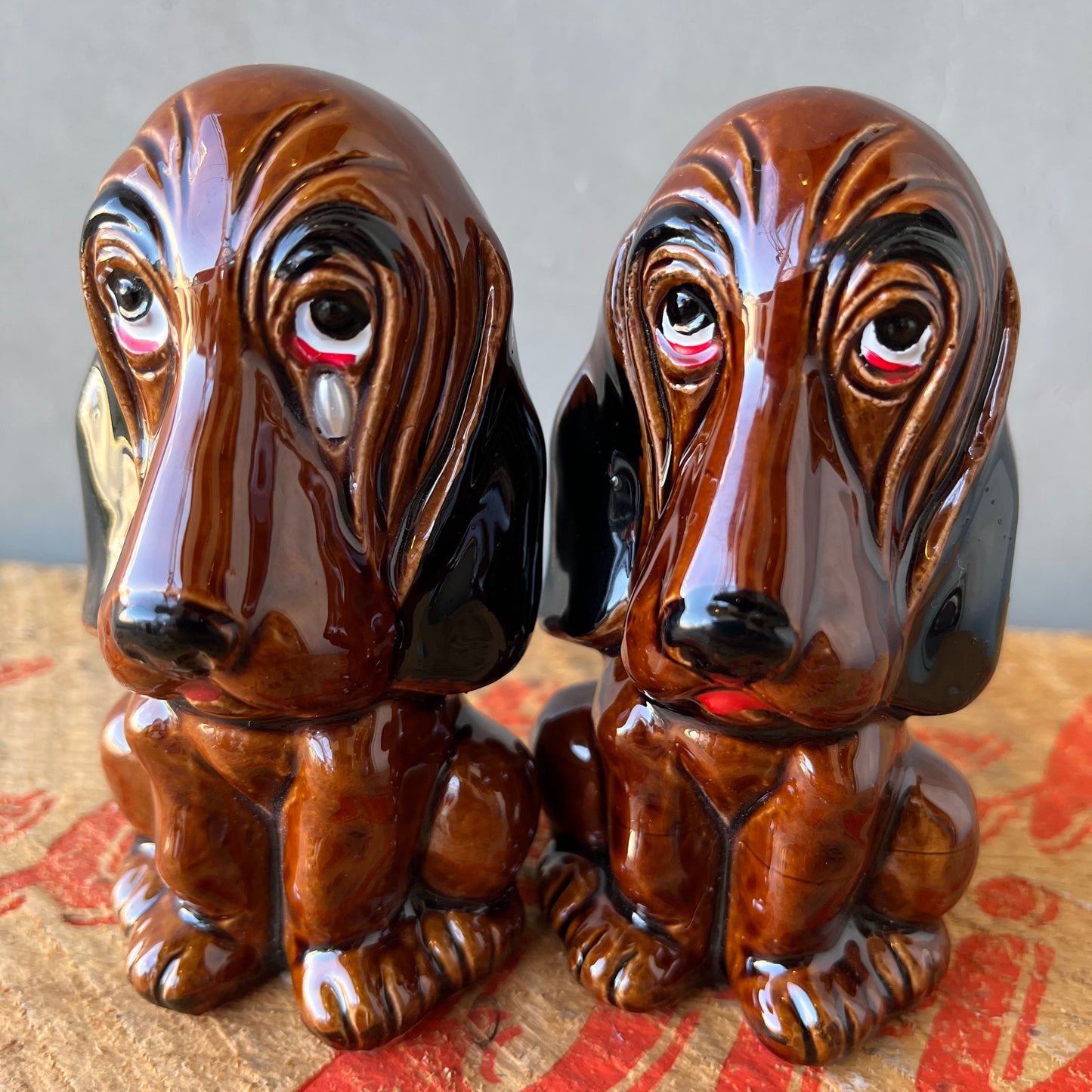 【USA vintage】Sad Hound Dog Salt & Pepper