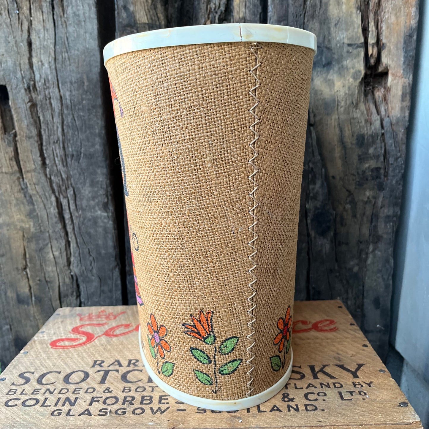 【USA vintage】Hallman Created Products Trash Basket