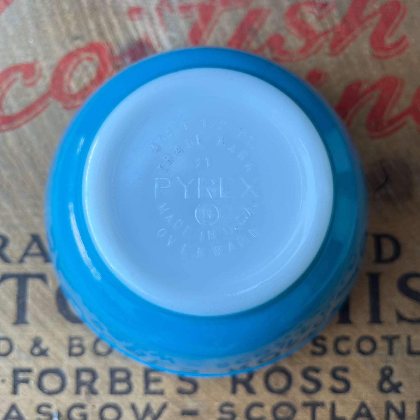 【USA 60s】Old PYREX Mixing Bowl Blue