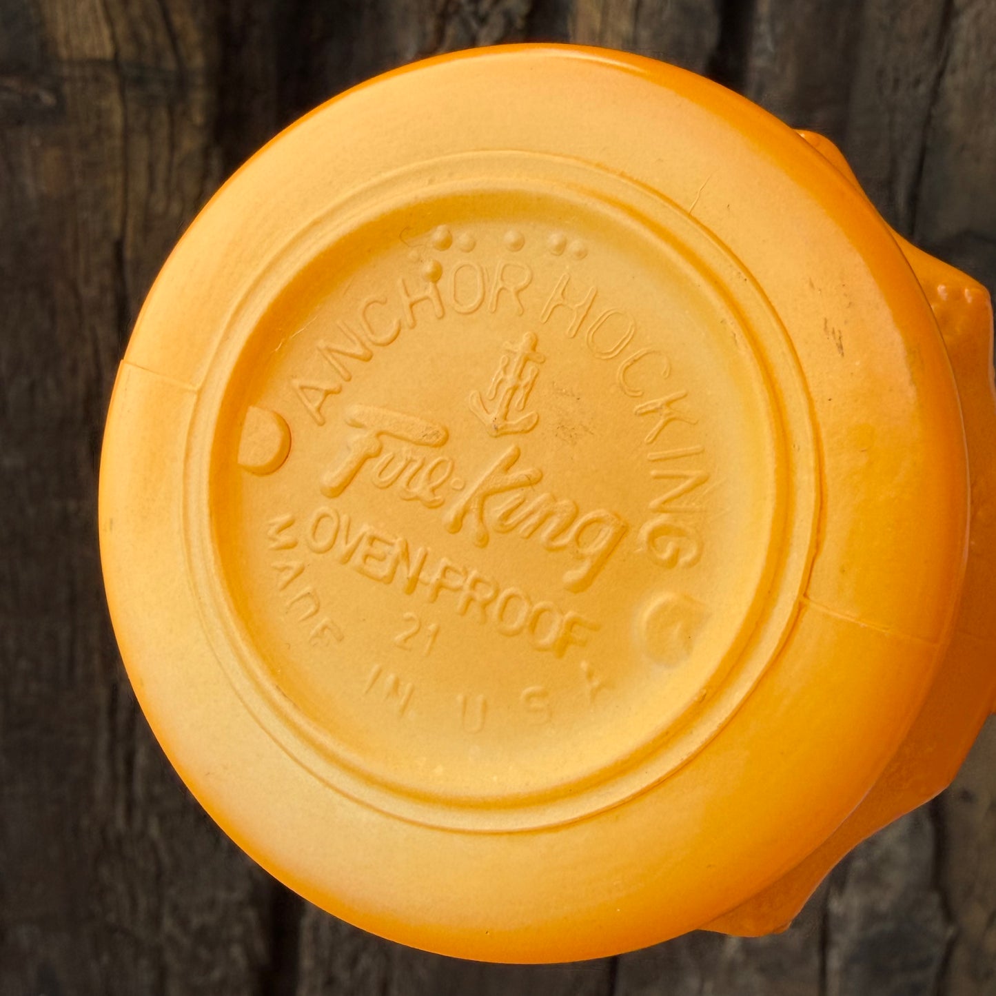 【1950s-1960 USA vintage】Fire-King Kimberley mug Orange