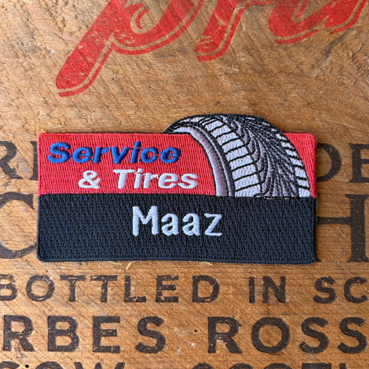 【USA vintage】Service & Tires Maaz Name Patch