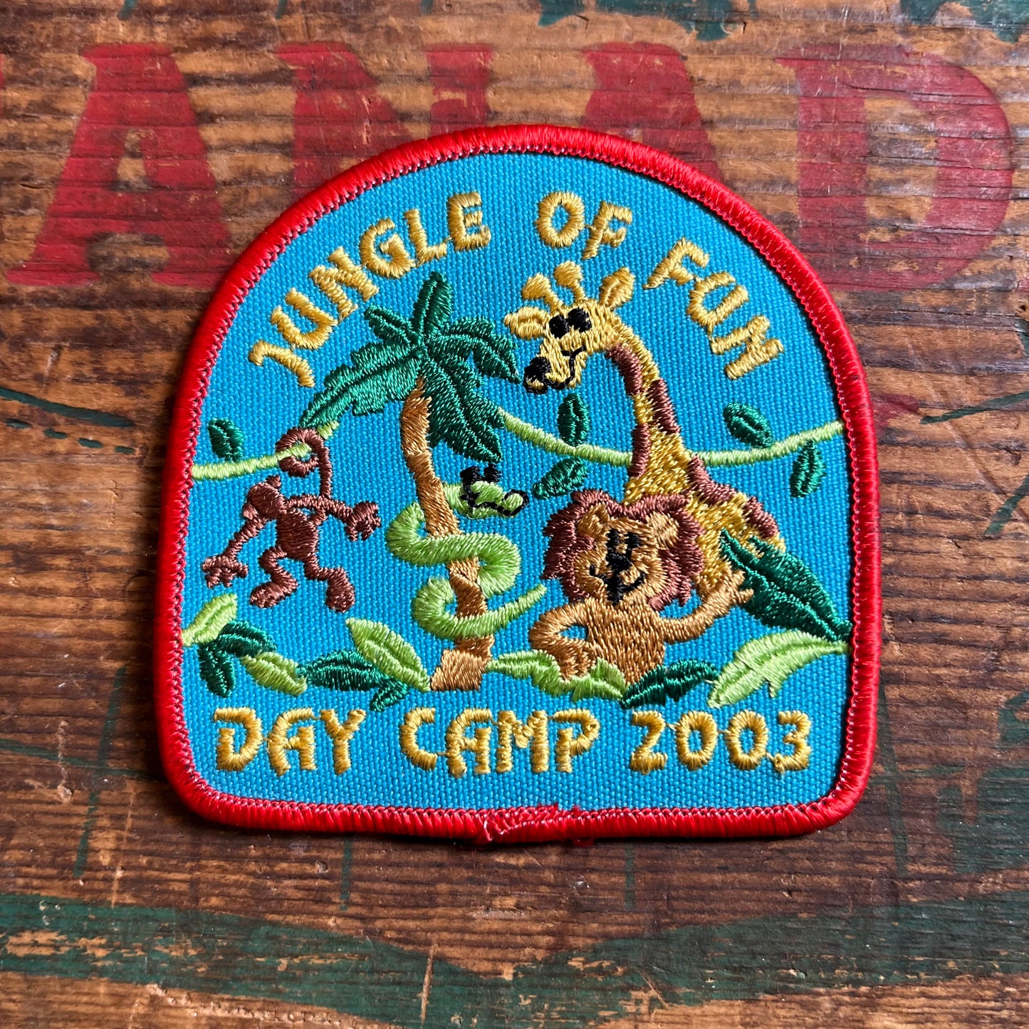 【USA vintage】ワッペン　　JUNGLE OF FUN DAY CAMP