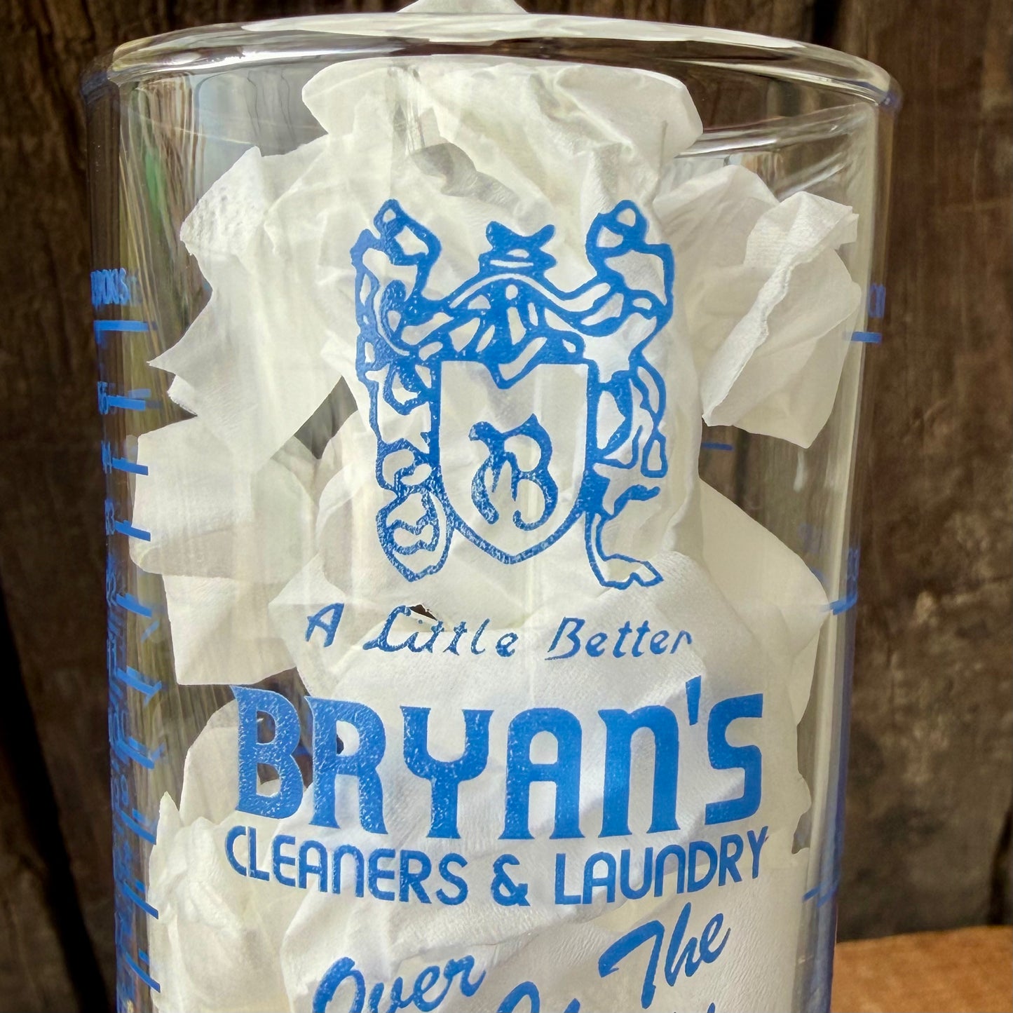 【USA vintage】Bryan's Cleaners & Dyers Glass