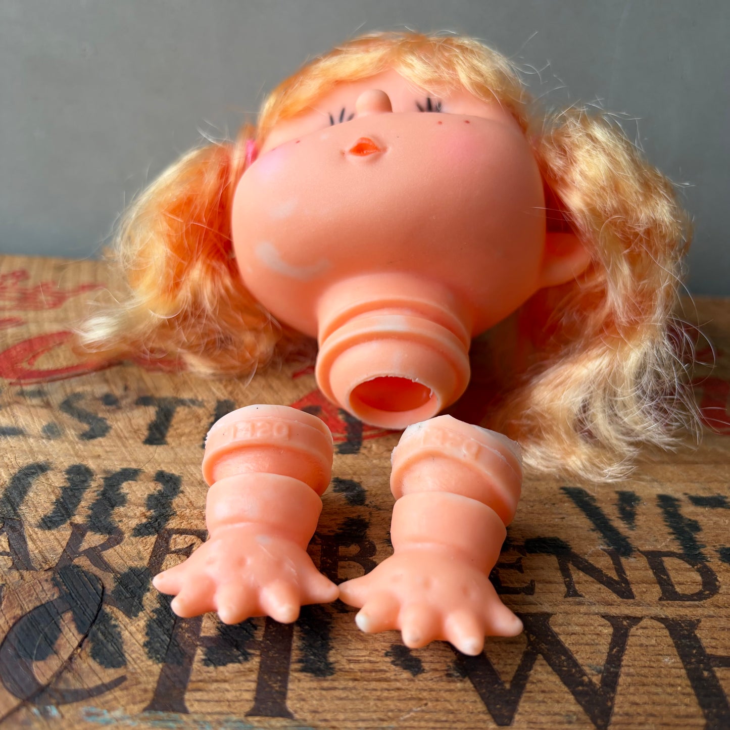 【USA vintage】Doll head Girl Blonde