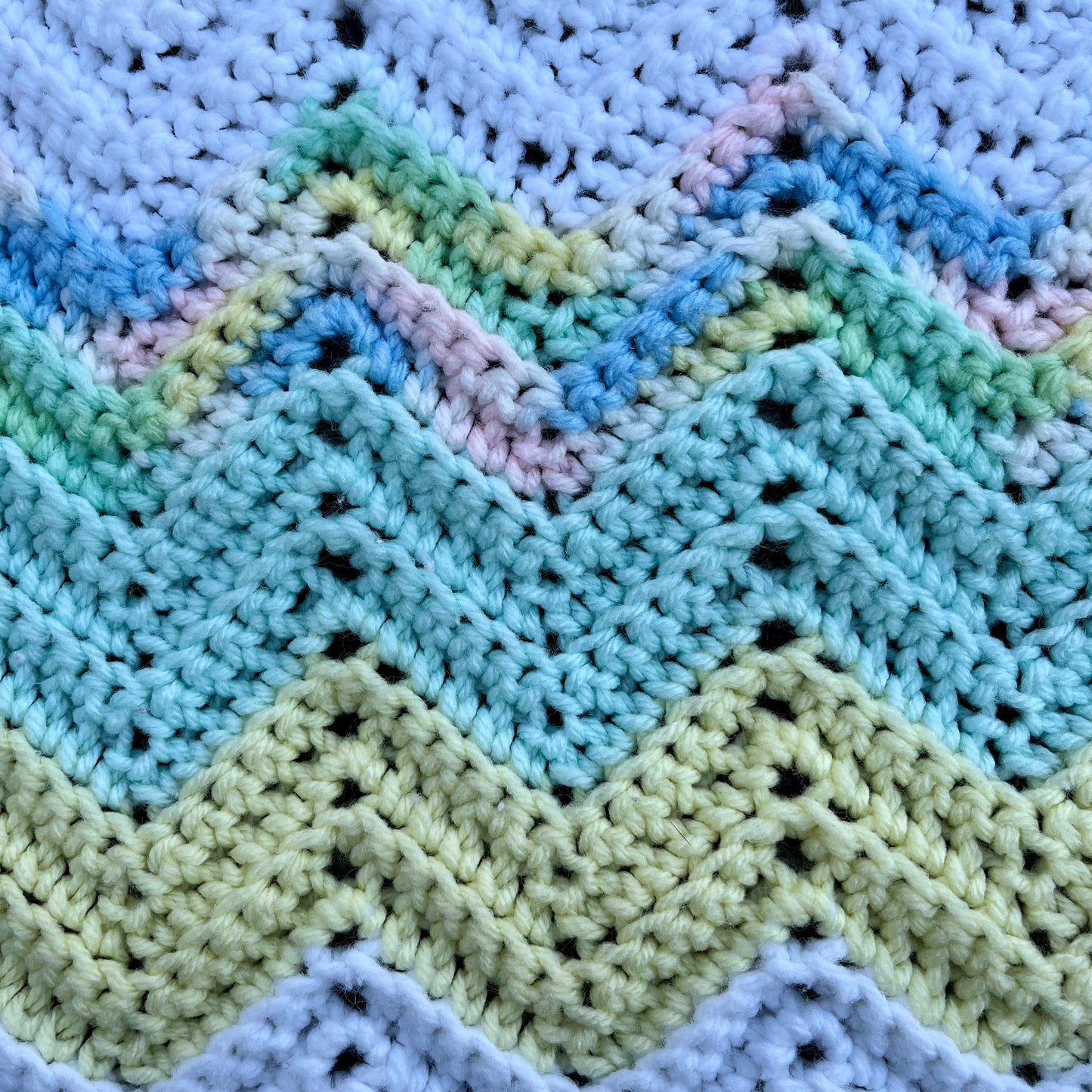 【USA vintage】Granny Blanket Pastel Green