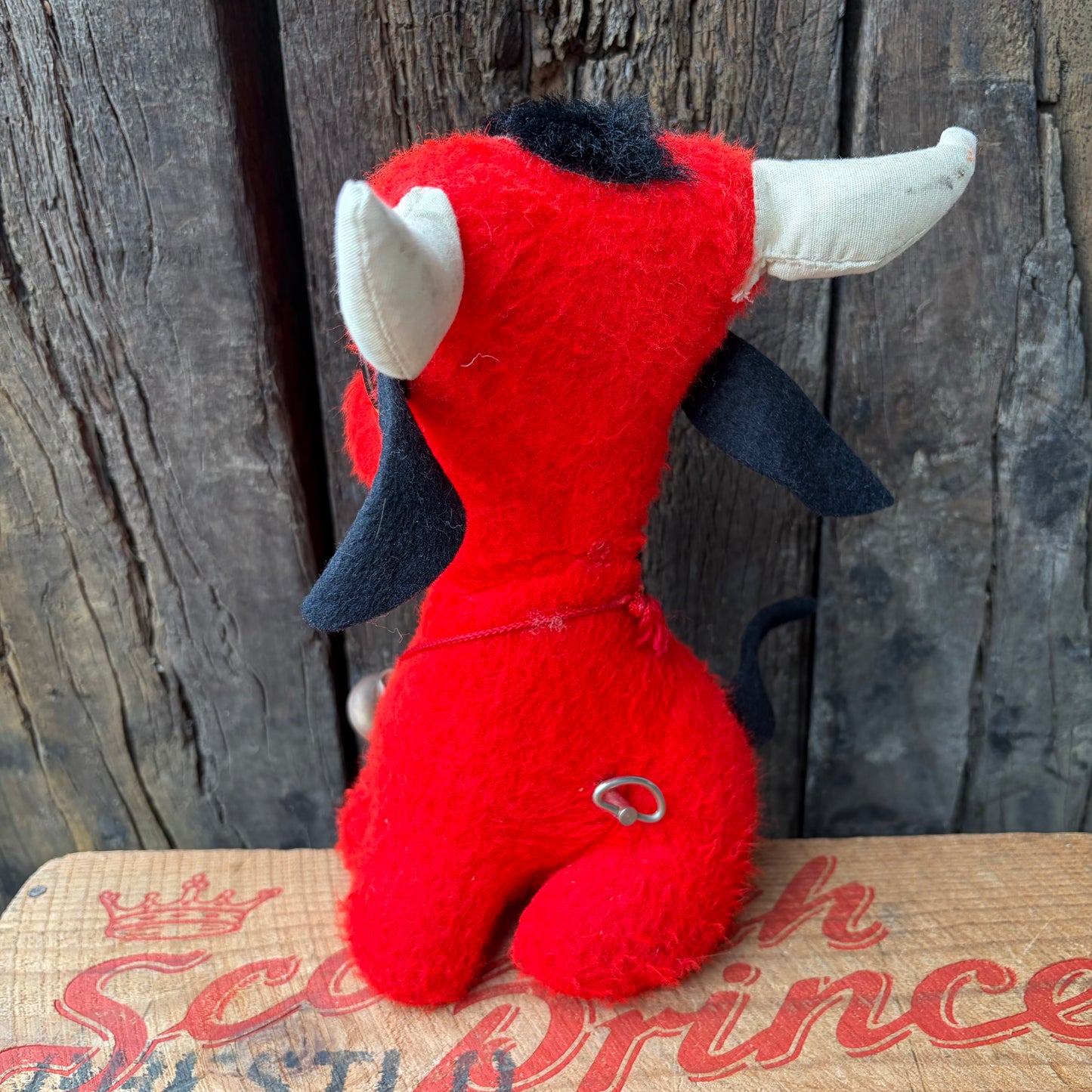 【USA vintage】Commonwealth Toy Co., Inc. Red Cow Music Box Plush