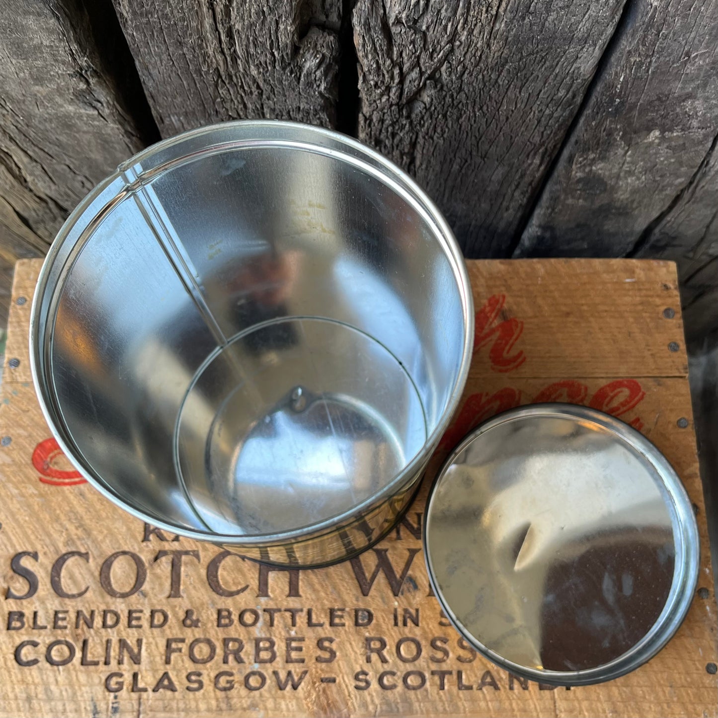 【USA vintage】80s Creamettes Macaroni Tin Can