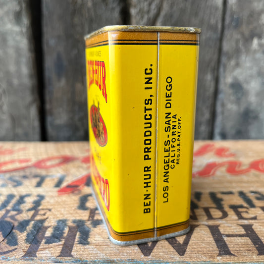 【USA vintage】BEN-HUR Mustard Tin Can（Yellow）