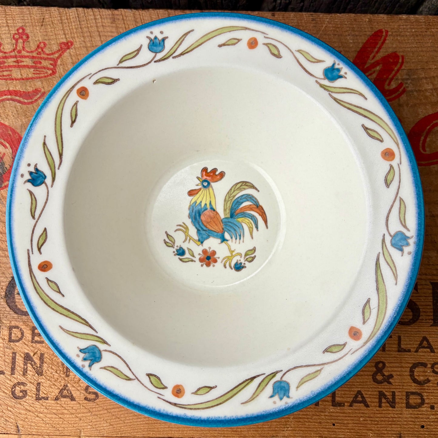【USA vintage】Metlox Poppytrail California ROOSTER Serving Bowl