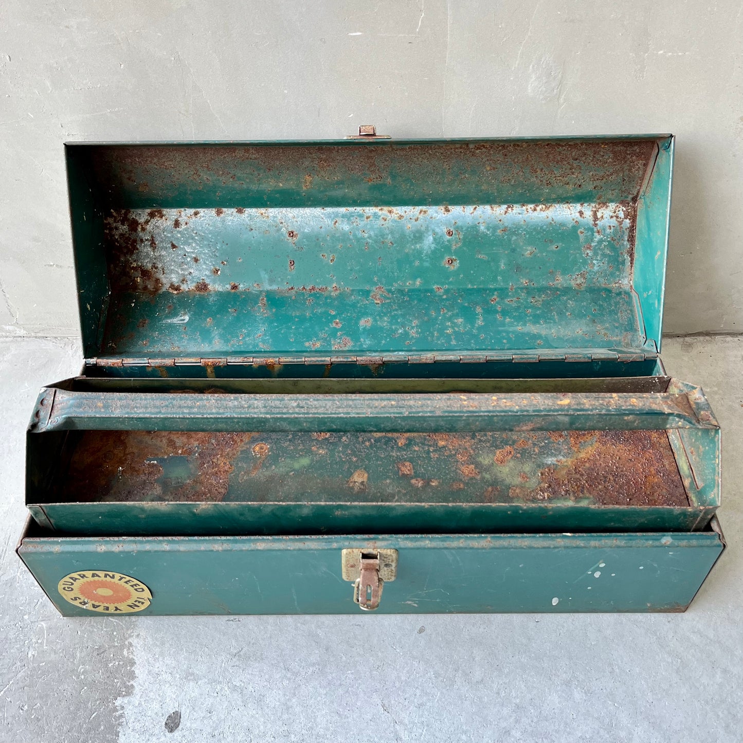 【USA vintage】Metal Toolbox Green