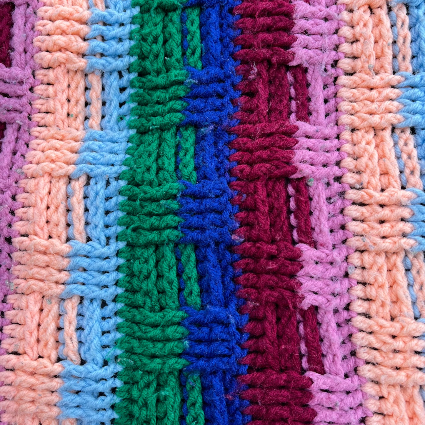 【USA vintage】Granny Blanket colorful stripe