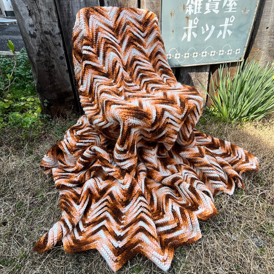 【USA vintage】GrannyBlanket Brown