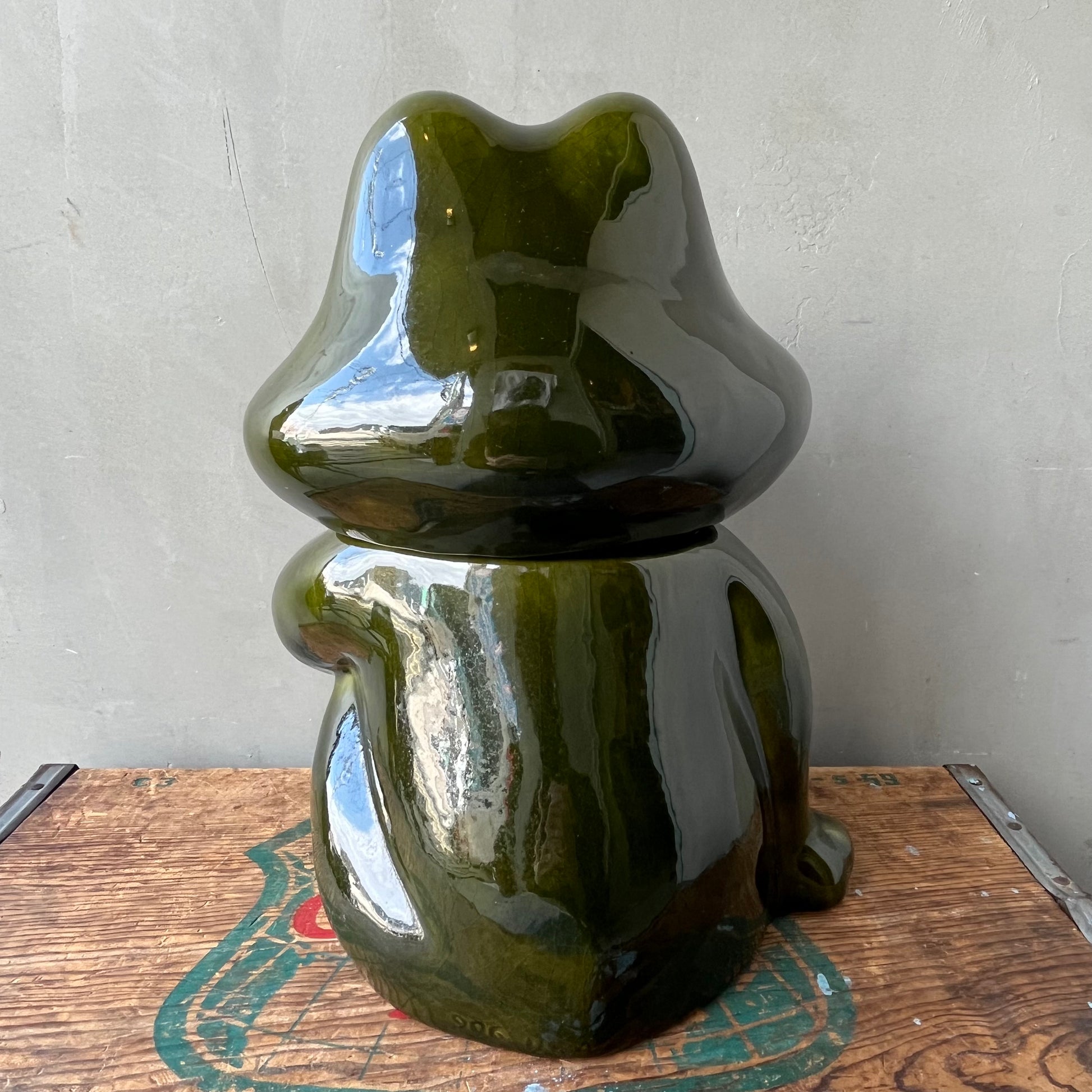 Frog Ranch Jar 【USA vintage】Frog Cookie Jar – 雑貨屋ポッポ