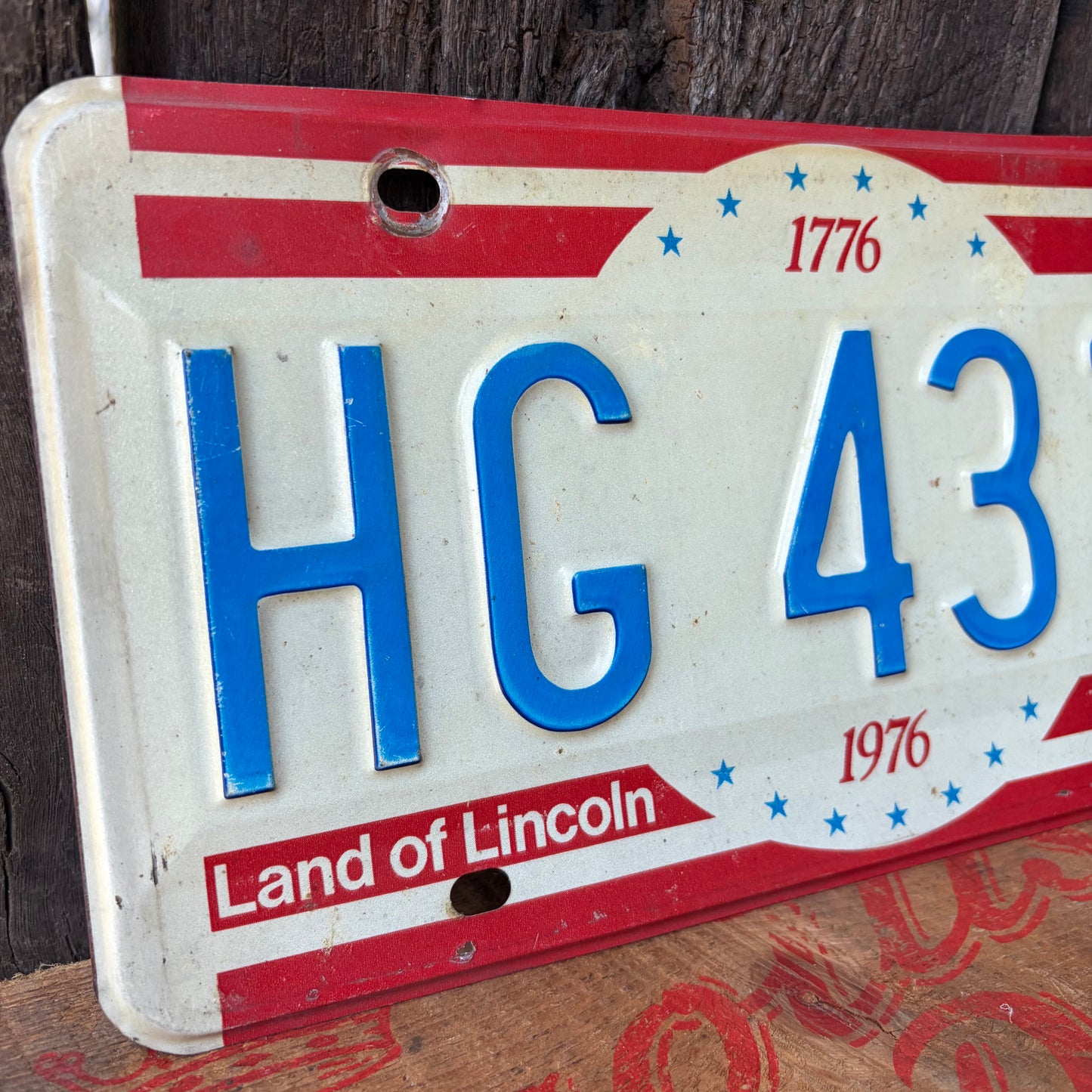 【USA vintage】1976 ILLINOIS LICENSE PLATE