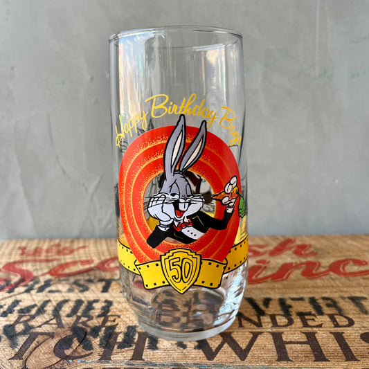 【USA vintage】Happy Birthday Bugs Glass
