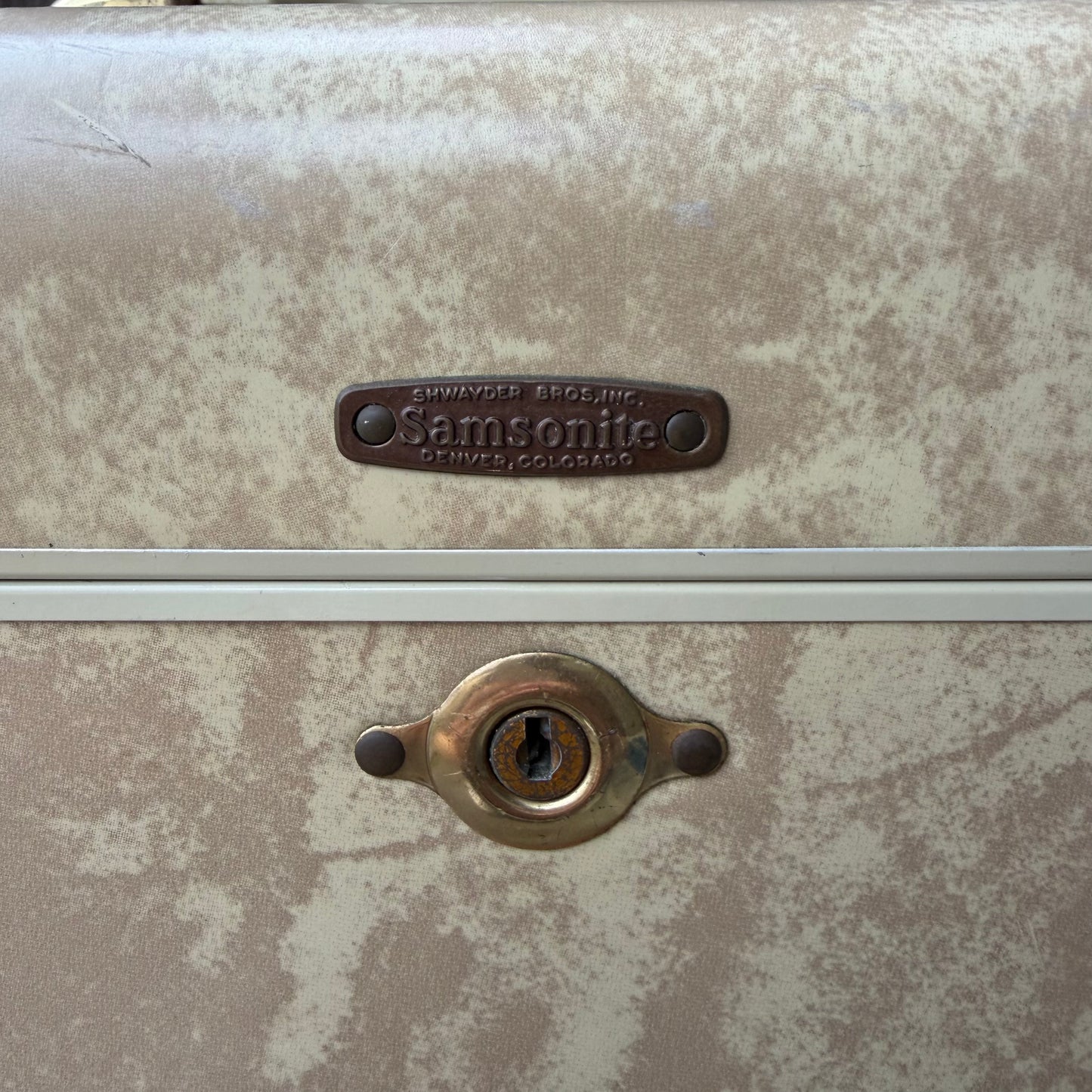 【USA vintage】1950s Samsonite Cosmetic Train Hardcase