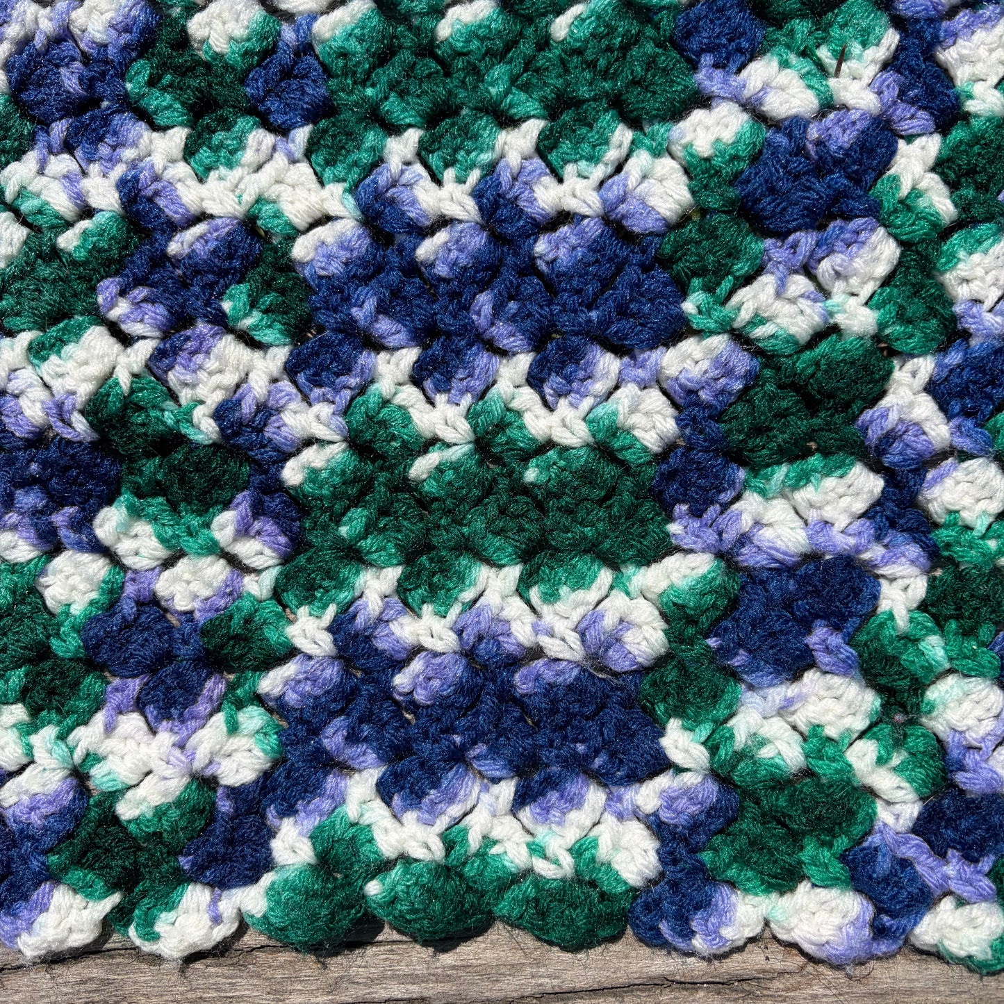 【USA vintage】Granny Blanket purple × green