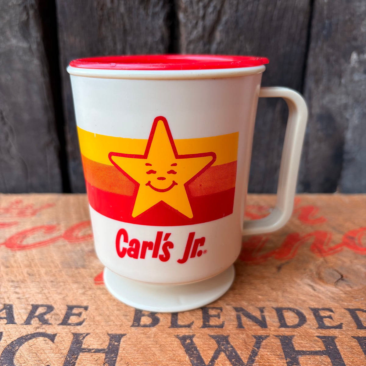 【USA vintage】Carl's Jr. Star Logo Plastic Mug