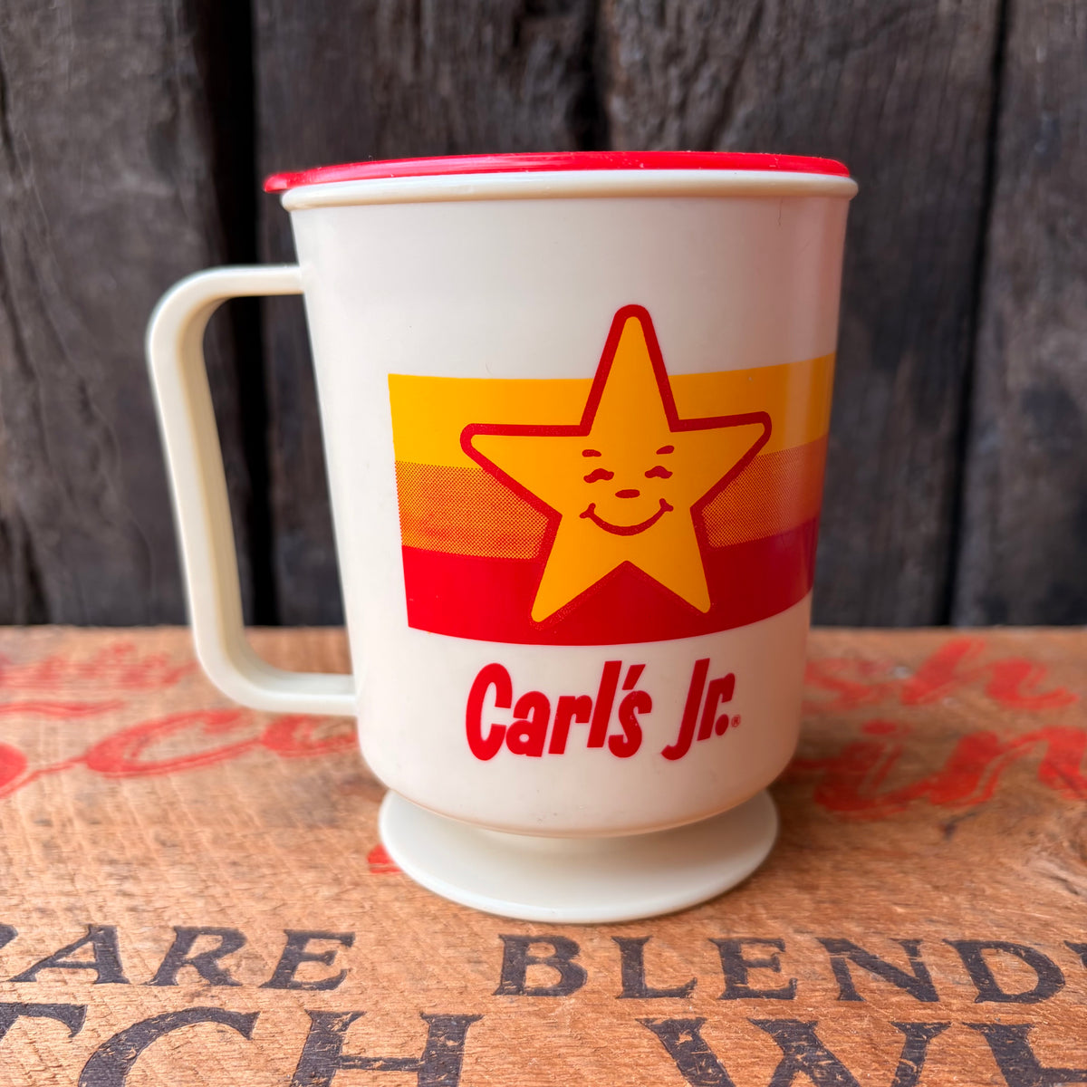 【USA vintage】Carl's Jr. Star Logo Plastic Mug