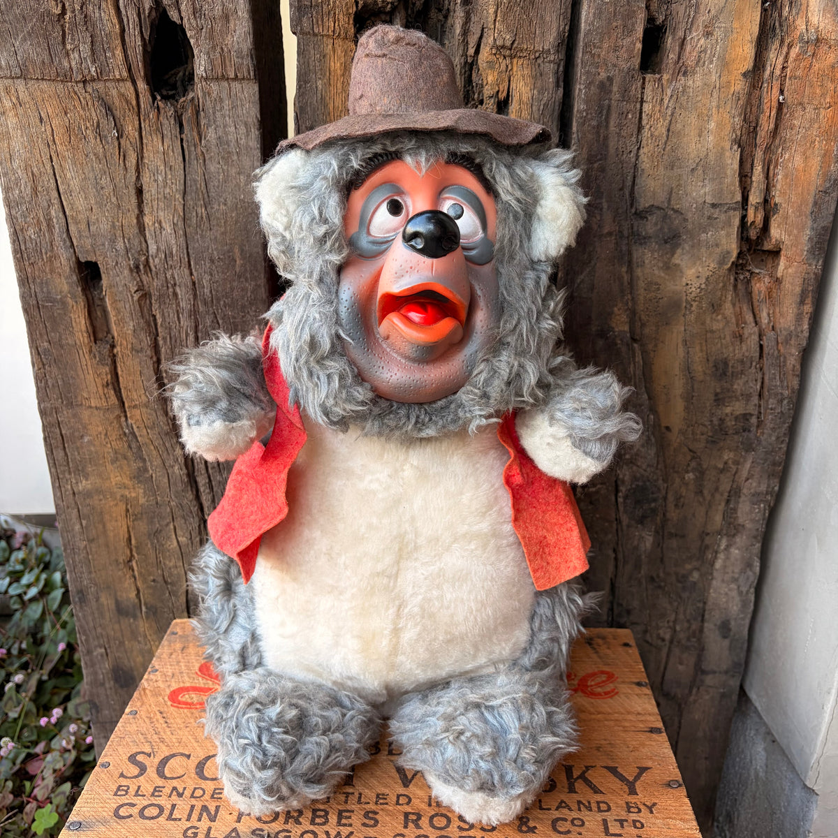 【1970s USA vintage】California Stuffed Toys Disney Big Al Rubber Face Plush Doll