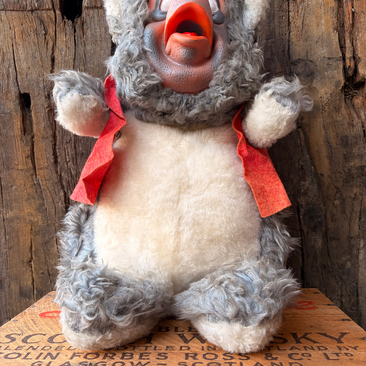 【1970s USA vintage】California Stuffed Toys Disney Big Al Rubber Face Plush Doll