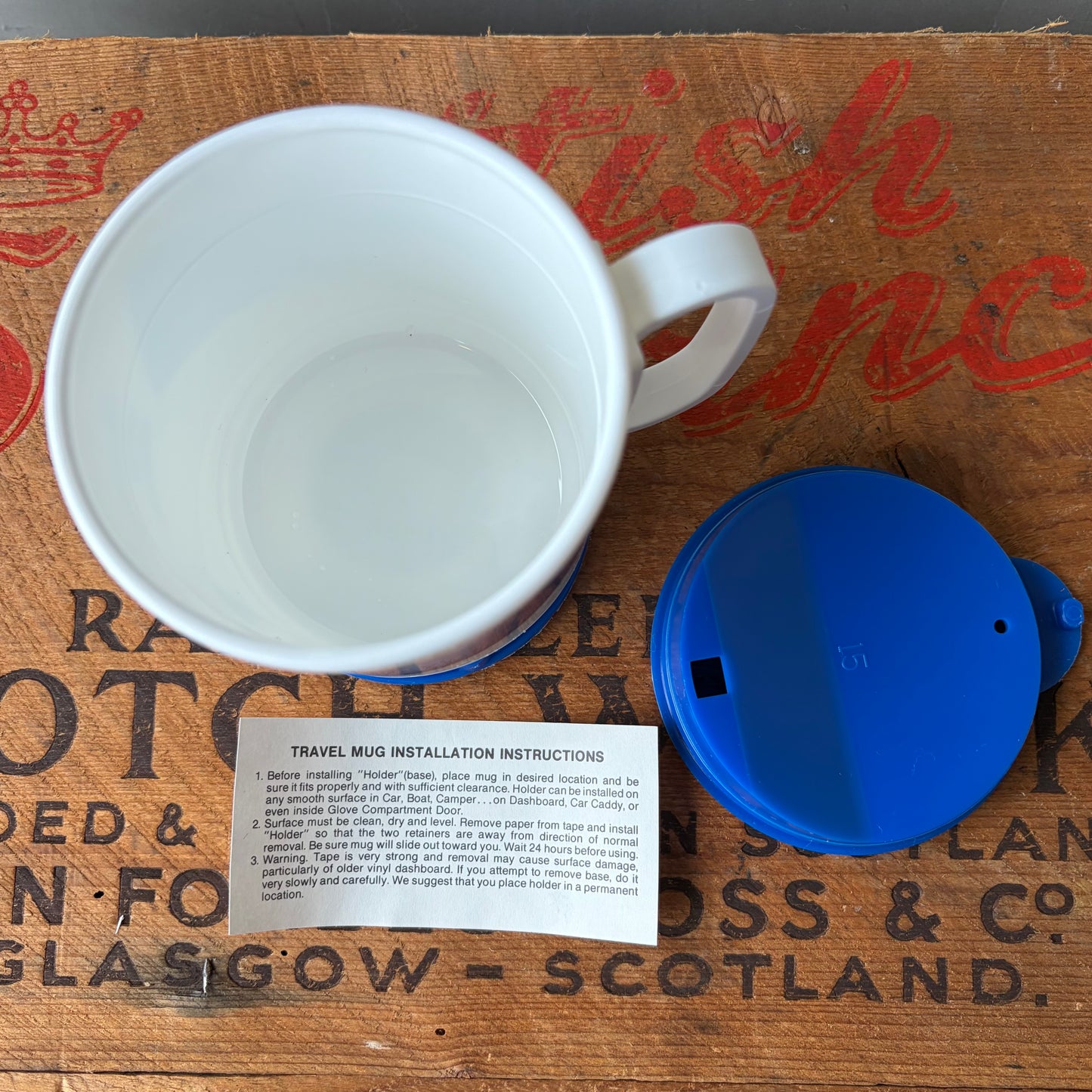 【USA vintage】Mobil Oil Plastic Travel Mug