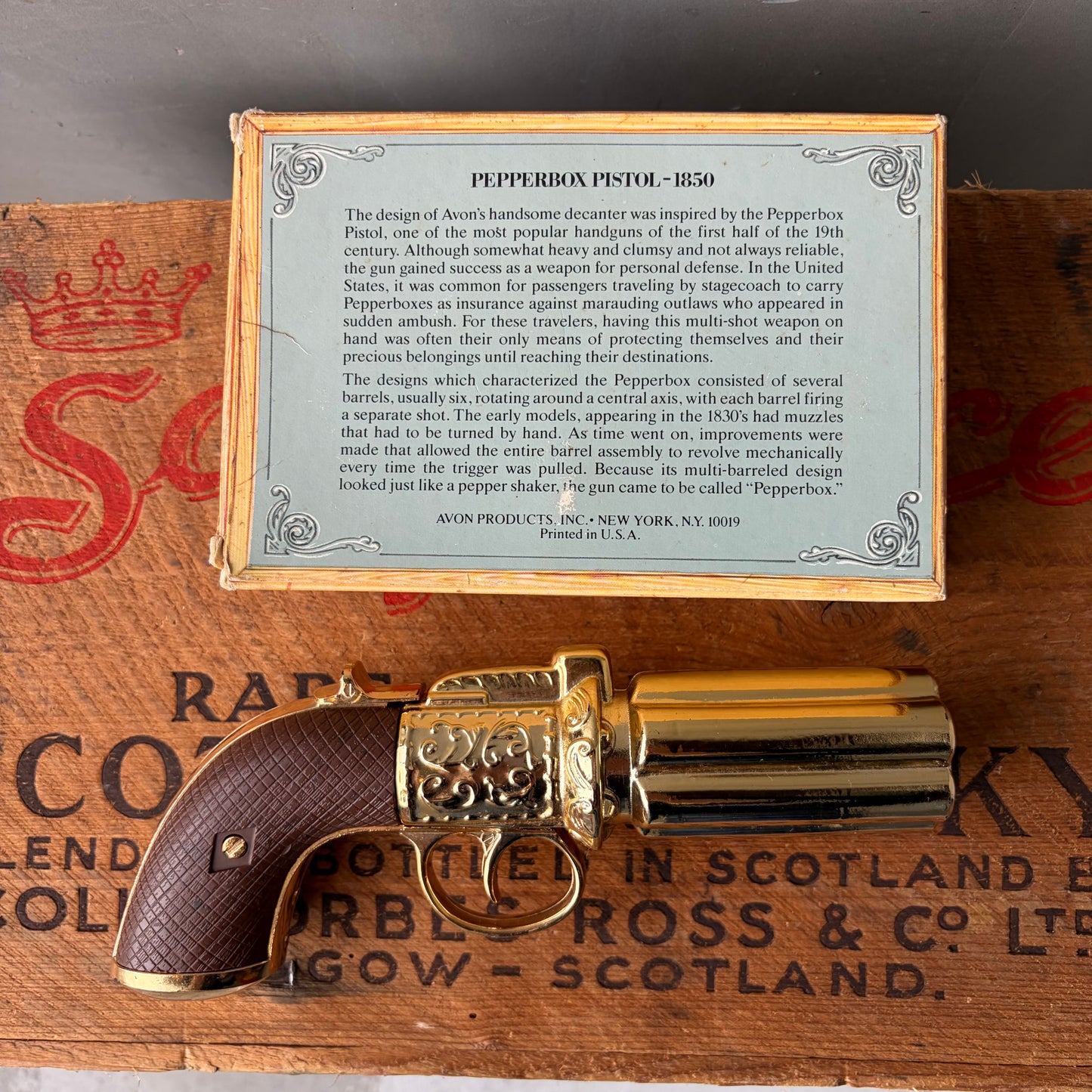 【USA vintage】AVON PEPPERBOX PISTOL 1850