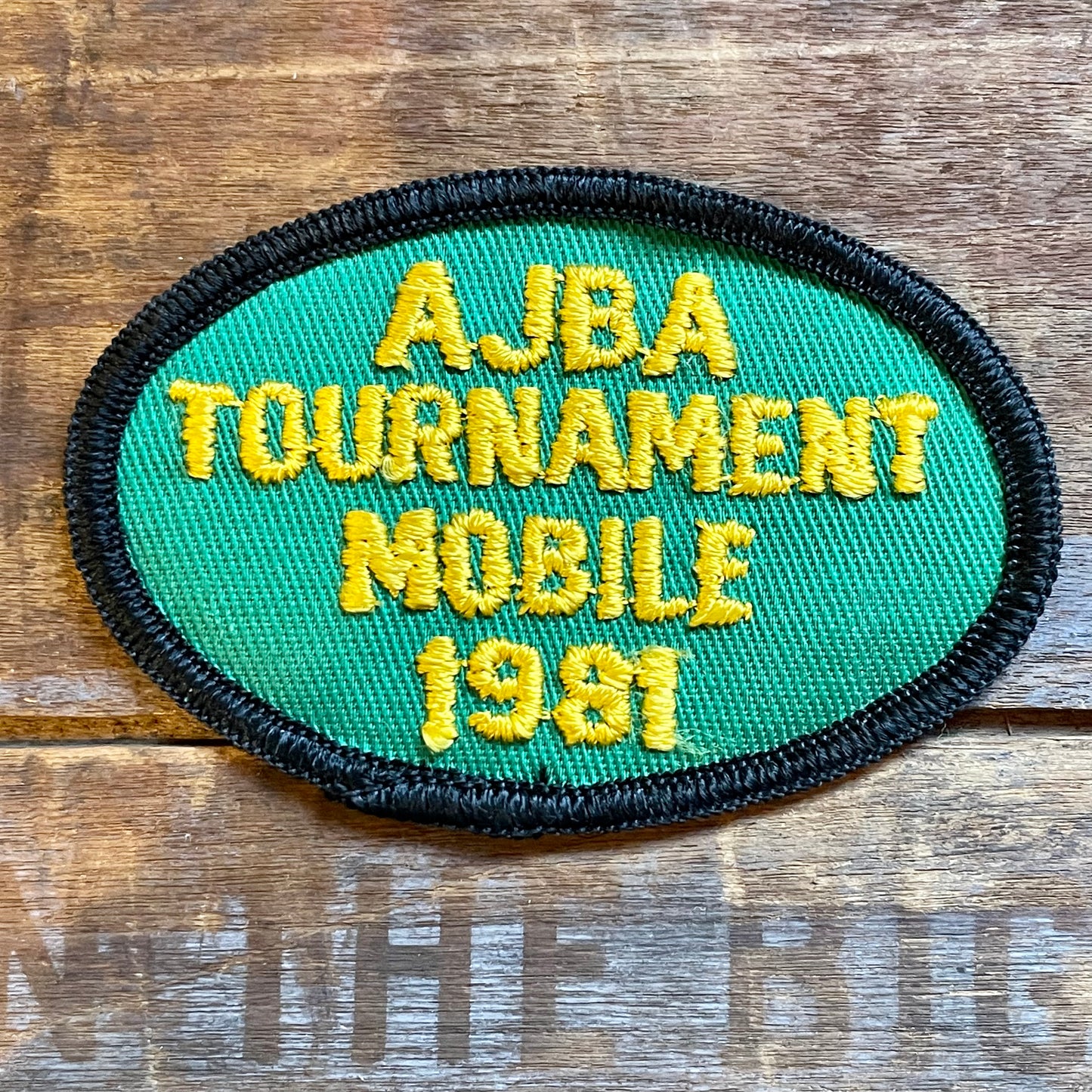 【USA vintage】ワッペン　AJBA TOURNAMENT MOBILE 1981