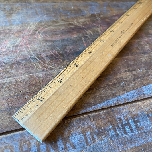 【USA vintage】WESTCOTT RULER ルーラー 木製 ものさし