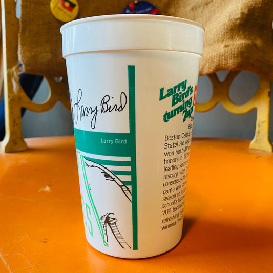 【USA vintage】Larry Bird 7UP プラスチックカップ