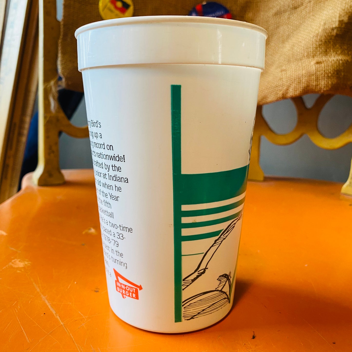 【USA vintage】Larry Bird 7UP プラスチックカップ