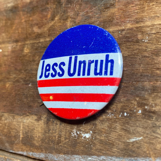 【USA vintage】缶バッジ Jess Unruh