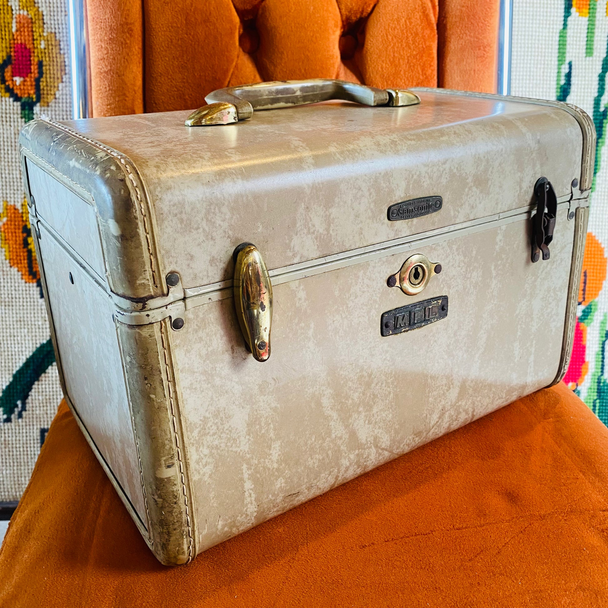 50s USA vintage】Samsonite サムソナイトトラベルケース 50s USA vintage】Samsonite サムソナイトトラベルケース