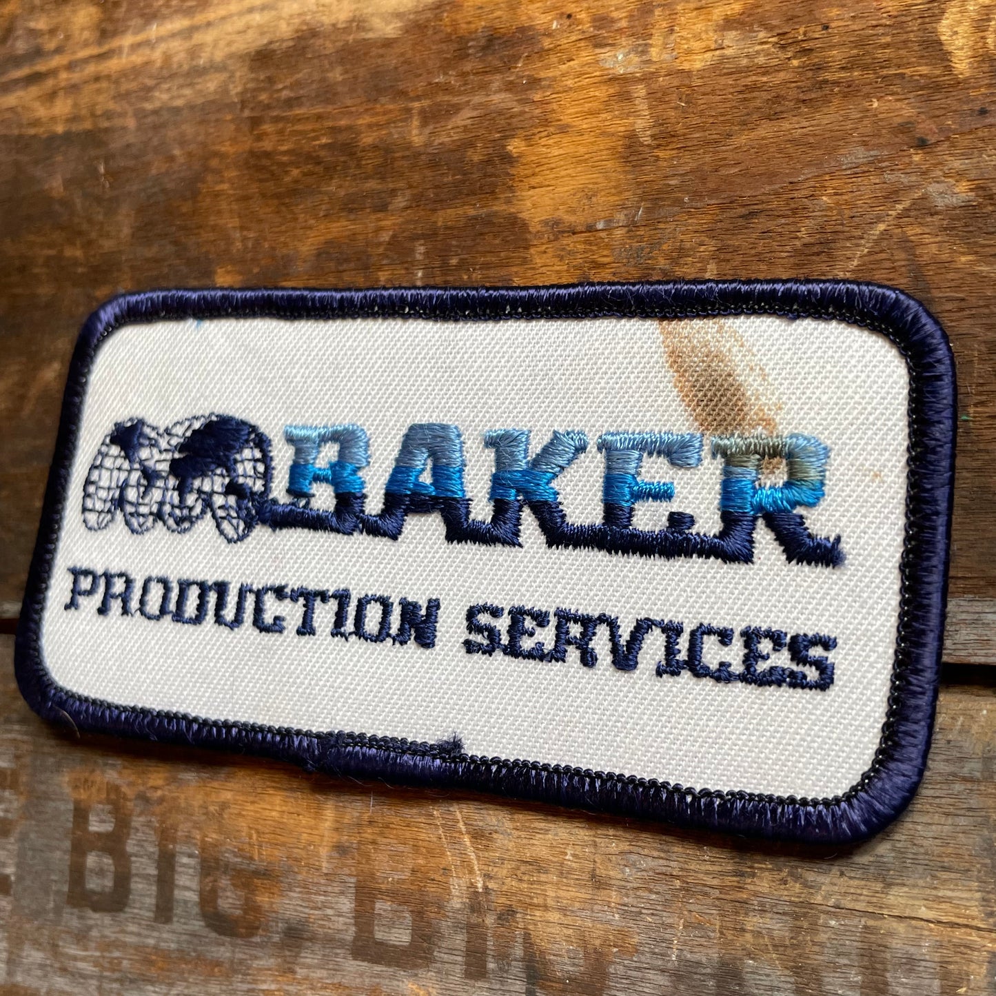 【USA vintage】ワッペン　BAKER PRODUCTION SERVICES