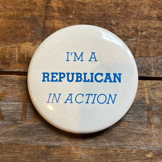 【USA vintage】缶バッジ　I’M A REPUBLICAN IN ACTION