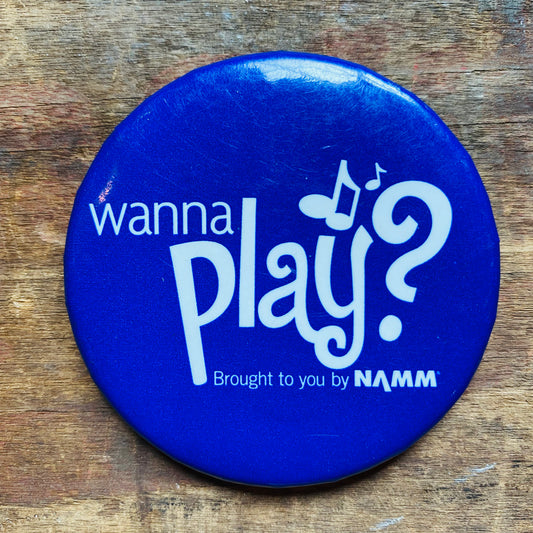 【USA vintage】缶バッジ wanna play?