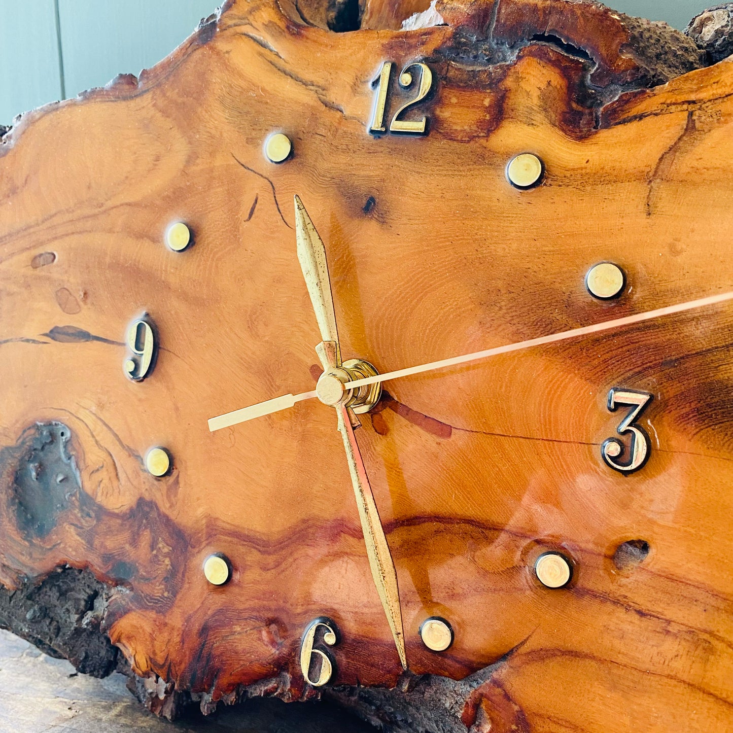 【USA vintage】wood wall clock 掛け時計